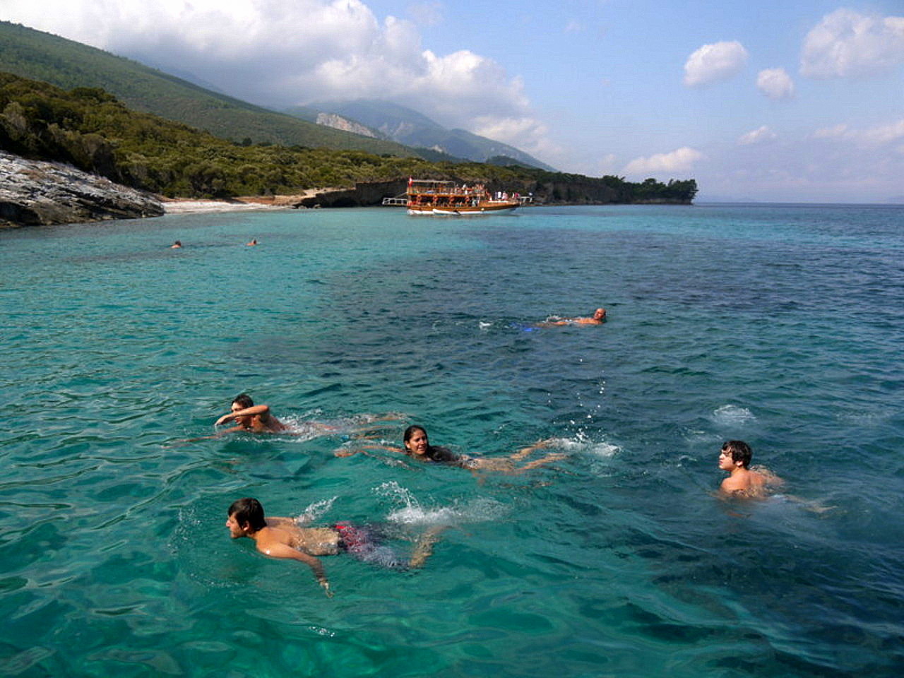  boat tour at  the seaside of  National Park